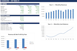 build a financial model and 3 year projections for your business