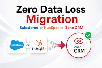 migrate your CRM data from salesforce or hubspot to zoho CRM with zero data loss