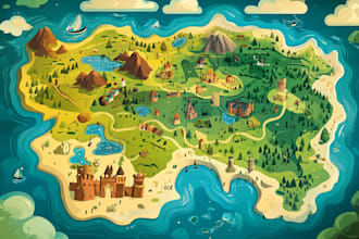 design a vector map illustration