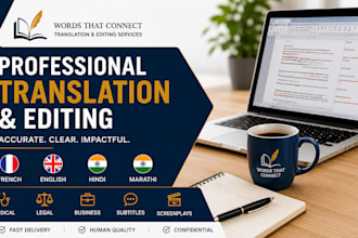 translate , copy edit , post edit business documents