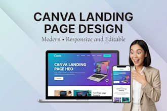 design a canva landing page or ugc portfolio website
