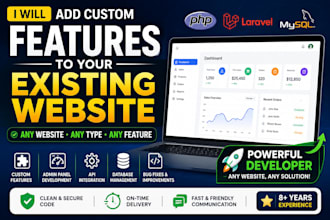 add custom features to your existing website