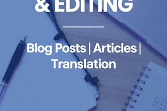 writing ,translating  and edits posts