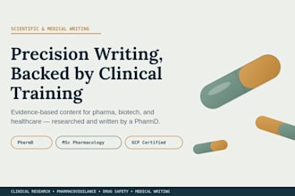 write clinical and scientific articles as a pharmd pharmacologist
