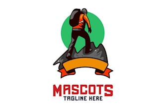 do custom climbing logo for outdoor, adventure, and mountain