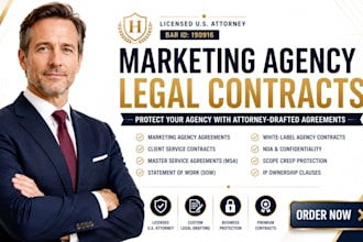 write a custom marketing agency client agreement to protect you