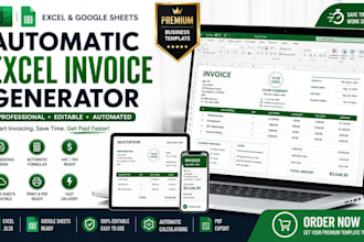 create professional excel invoice template and automatic invoice generator