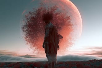 design a dreamy surreal or fantasy music cover