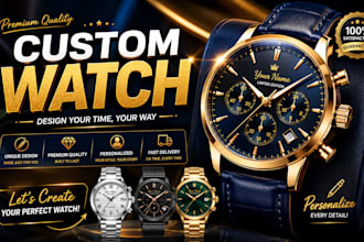 design a premium custom watch for your brand, business