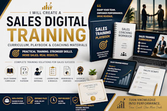 create a sales digital training curriculum, playbook and coaching materials