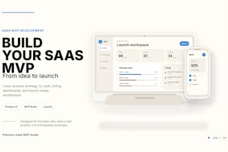 build a scalable end to end saas web app mvp or ai app
