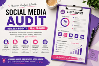 do a professional social media audit and growth strategy