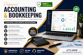 do quickbooks bookkeeping, cleanup and monthly bookkeeping