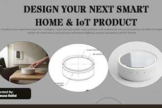 design smart home, iot products, smart lighting, security and automation device