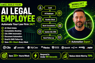 build ai legal employee with clio, openai, n8n, make com and zapier CRM