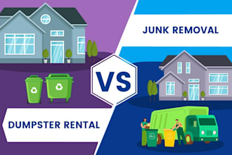 design junk removal website dumpster rental hauling website handyman website