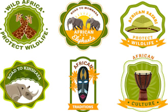 make modern animal conservation, wildlife or safari logo