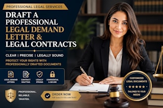 draft a professional legal demand letter and legal contracts