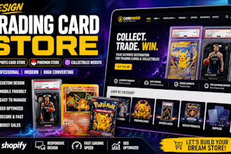 design trading card store sports card store pokemon store collectibles website
