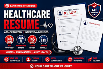 write ats optimized nursing, pharmacy resume, CV, cover letter, linkedin