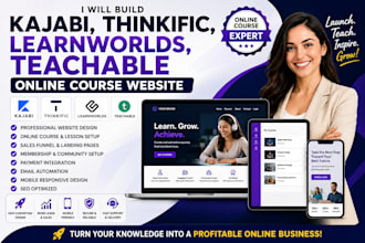 build kajabi thinkific learnworlds teachable online course website