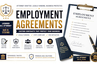 write a custom executive employment agreement with equity and severance