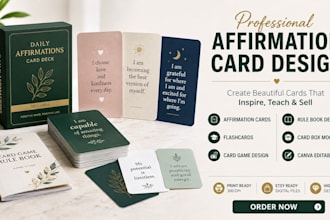 design christian affirmation card, scripture flashcards and esty prayer journal