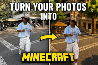 transform your photo into a minecraft aesthetic