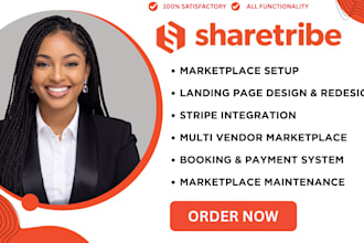 build, customize sharetribe go and sharetribe flex marketplace website