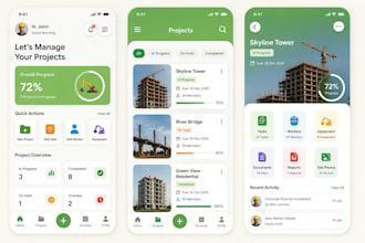 build ai construction app, construction machinery rental app, field management