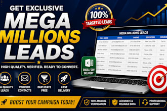deliver high quality mega millions leads that convert into buyers