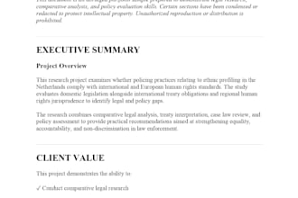 do professional legal research, analysis and writing