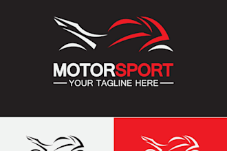 design modern motorsport motorcycle racing bike automotive logo