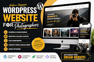 design a modern wordpress website for photographers