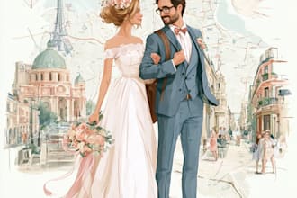 create a map illustration for your wedding