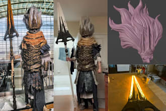 custom 3d cosplay model, 3d print cosplay mask stl helmet armor prop design