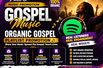 do music promotion gospel music organic gospel playlist promotion