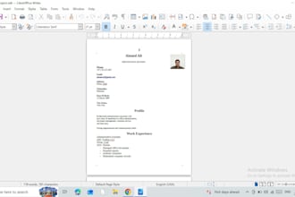 edit resume and CV