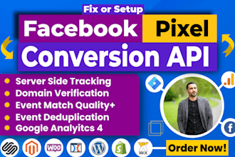 setup facebook pixel conversion API, fix meta pixel, server side tracking by GTM