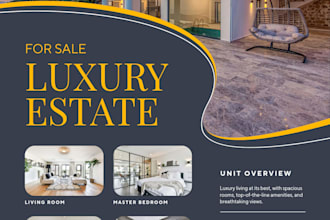 design luxury real estate flyer and property brochure