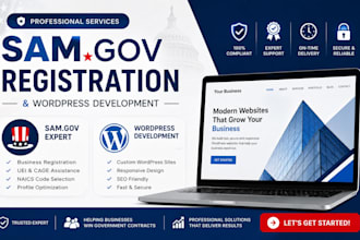 design a professional government contract website samgov capability statement