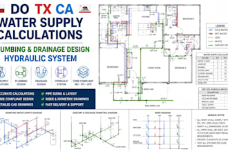 do tx ca water supply calculations plumbing and drainage design hydraulic system