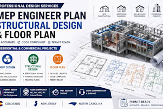 design mep engineer plan structural design floor plan in colorado new jersey nc