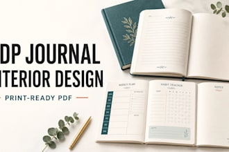 design a journal or planner interior for amazon KDP