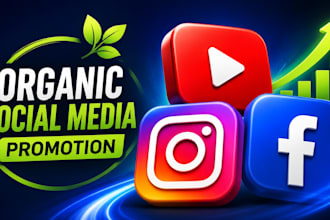 promote your youtube, instagram, and facebook for organic growth