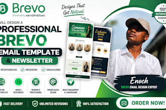 design a professional brevo email template newsletter