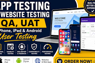 do app testing,app review, website testing,QA, uat on iphone, ipad and android