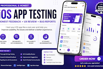 test your ios app and provide honest UX feedback and bug reports