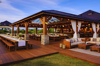 create your 3d event venue and banquet hall design and rendering
