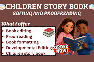 proofread and edit your children story book as a children book editor